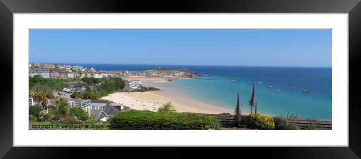 St Ives Cornwall  Framed Mounted Print by Beryl Curran