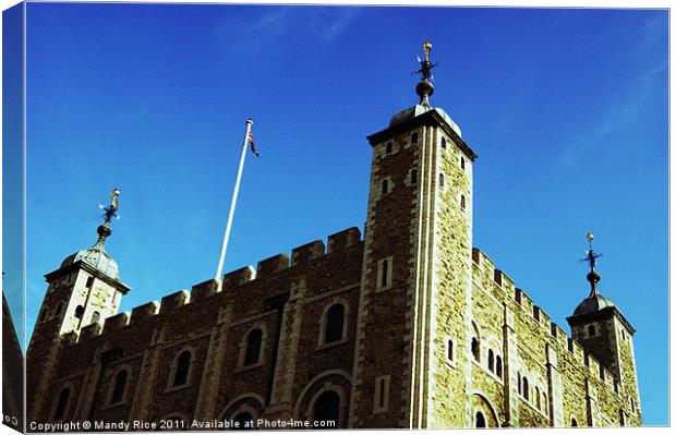 White Tower, Tower of London Canvas Print by Mandy Rice