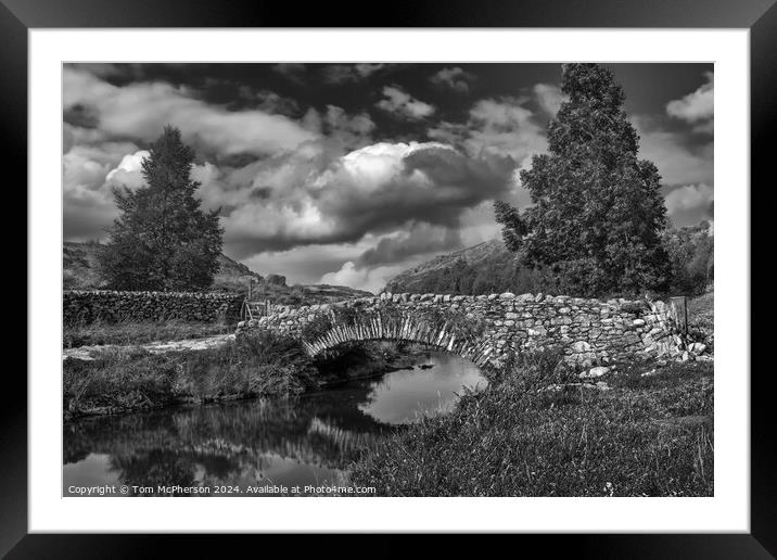 The stone bridge of Watendlath Framed Mounted Print by Tom McPherson