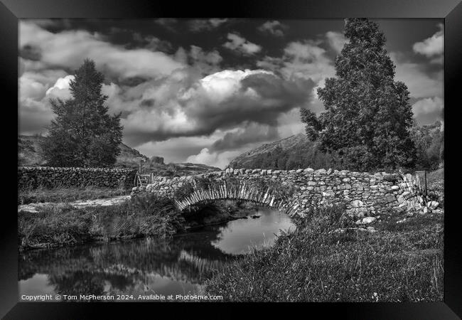 The stone bridge of Watendlath Framed Print by Tom McPherson