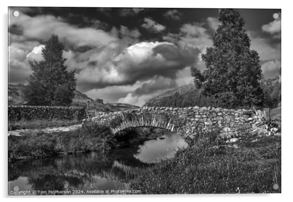 The stone bridge of Watendlath Acrylic by Tom McPherson