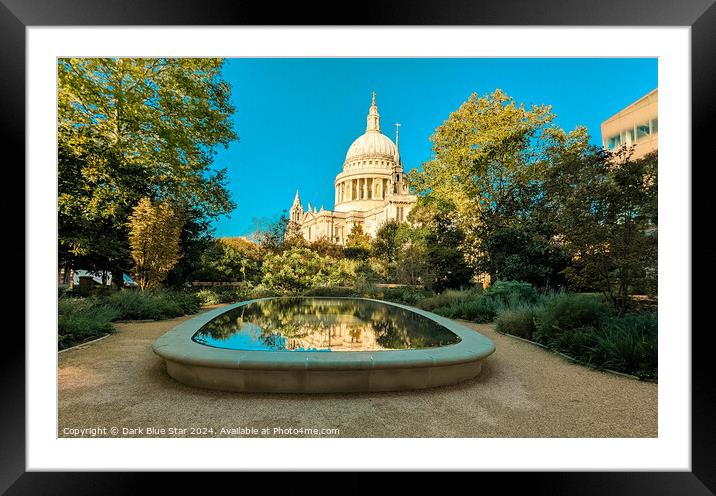 St Pauls Cathedral in London Framed Mounted Print by Dark Blue Star