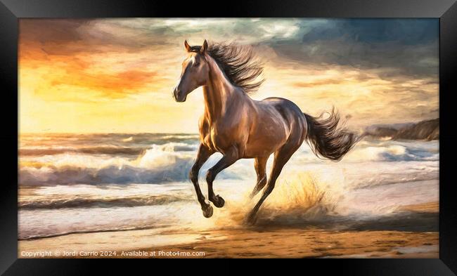 Andalusian Verve - GIA2401-0214-OIL Framed Print by Jordi Carrio