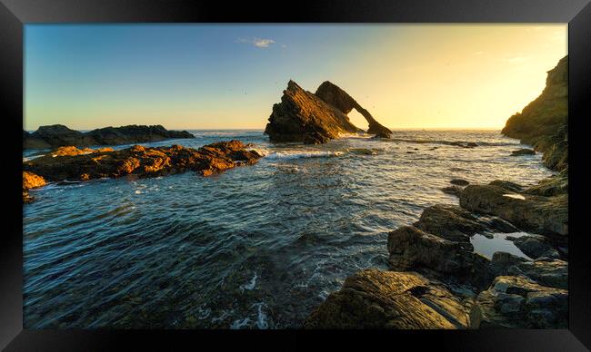 Orange Glow on Bow Fiddle Rock   Framed Print by Anthony McGeever