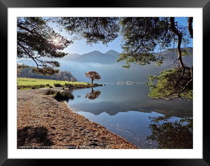 Sunrise on Crummock Water  Framed Mounted Print by Paul Campbell
