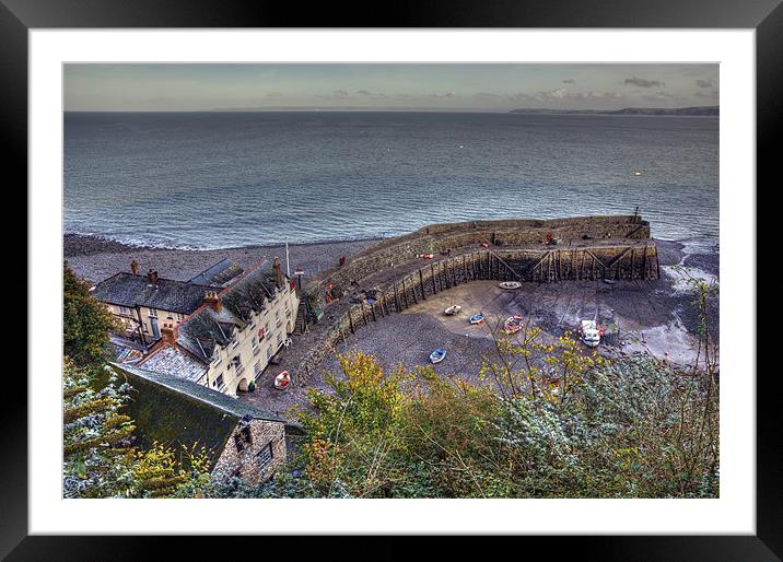 Picturesque Clovelly Harbour Framed Mounted Print by Mike Gorton