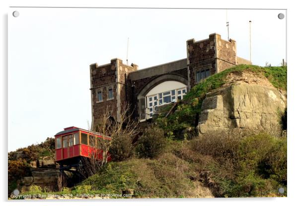Cliff Railway - Hastings Acrylic by Ray Putley