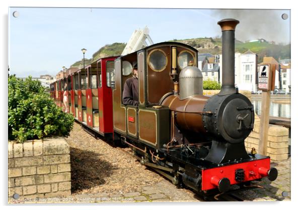 Steam Railway - Hastings Acrylic by Ray Putley