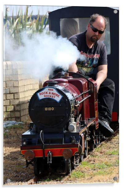 Steam Railway - Hastings Acrylic by Ray Putley
