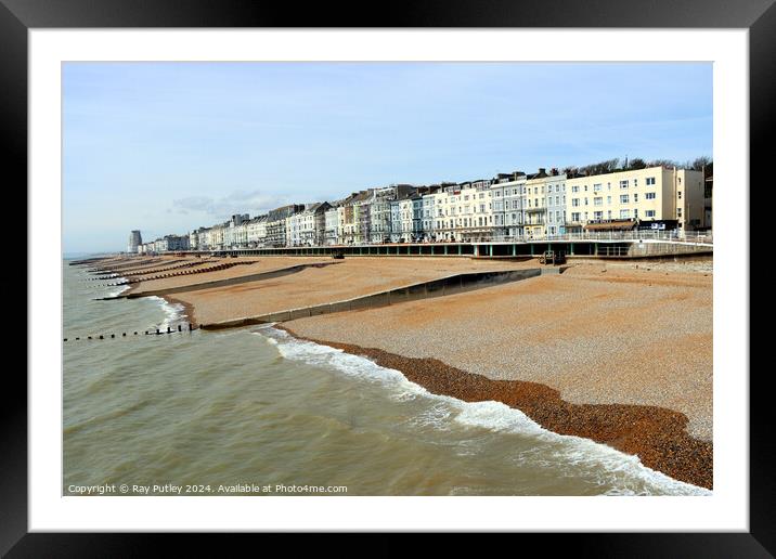 The Seafront  - Hastings Framed Mounted Print by Ray Putley