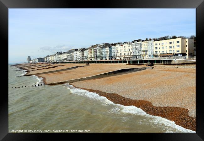 The Seafront  - Hastings Framed Print by Ray Putley