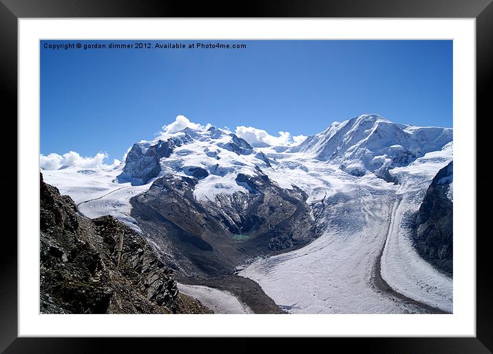 A Swiss Glacier Framed Mounted Print by Gordon Dimmer