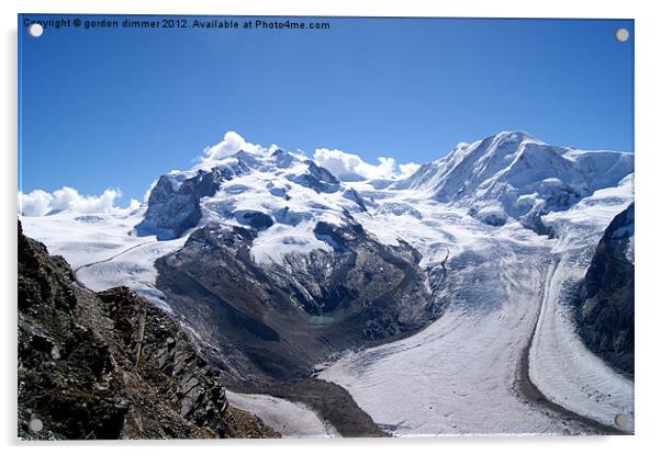 A Swiss Glacier Acrylic by Gordon Dimmer