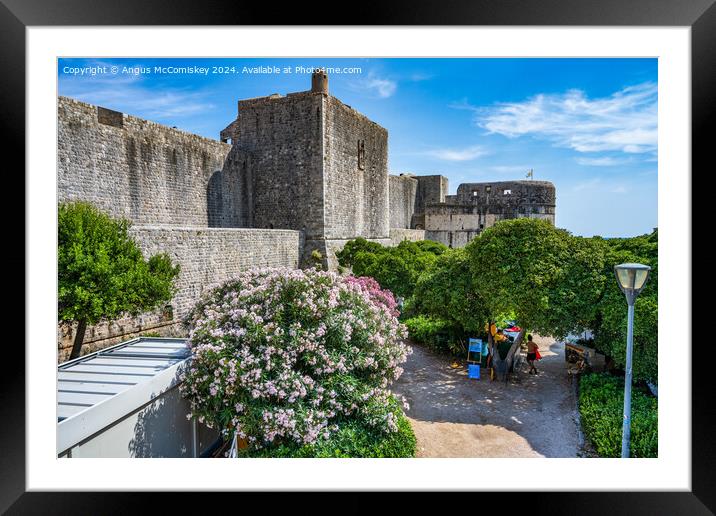 Western defences and Fort Bokar Dubrovnik, Croatia Framed Mounted Print by Angus McComiskey