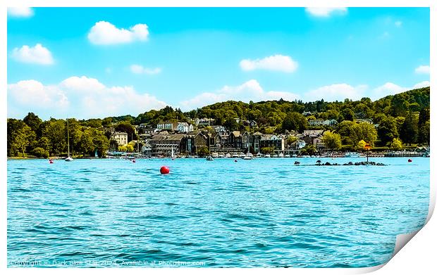 Bowness in the Lake District Print by Dark Blue Star