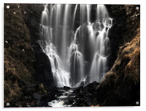Clashnessie Waterfall, Assynt, Sutherland Acrylic by Karl Oparka