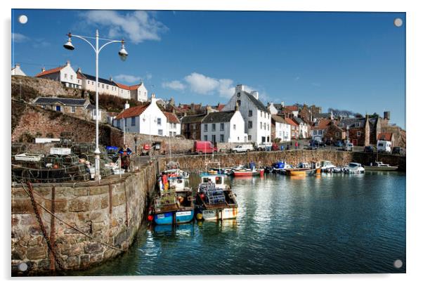 Crail Harbour Acrylic by Karl Oparka