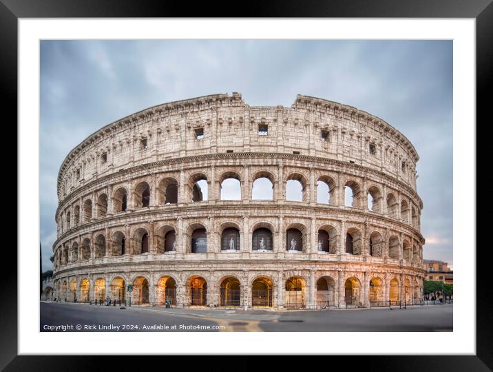 Colosseum Framed Mounted Print by Rick Lindley