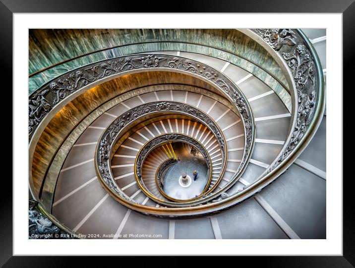 Spiral Down Framed Mounted Print by Rick Lindley