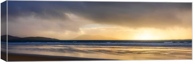 Luskentyre Sunset Panoramic Canvas Print by Phil Durkin DPAGB BPE4