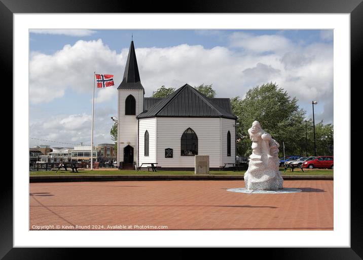 Norwegian church Framed Mounted Print by Kevin Round