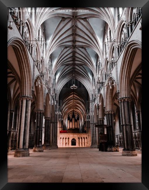 Lincoln Cathedral   Framed Print by Steven Kirsop