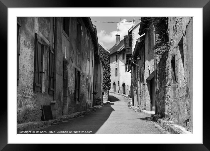 Picturesque Street Lods, Doubs, France Framed Mounted Print by Imladris 