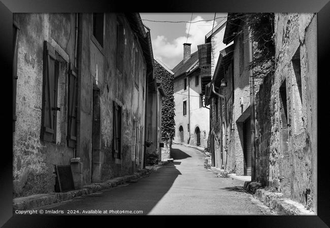 Picturesque Street Lods, Doubs, France Framed Print by Imladris 