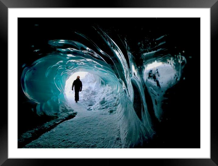 Iceland Ice Cave Reflection  Framed Mounted Print by Alice Rose Lenton