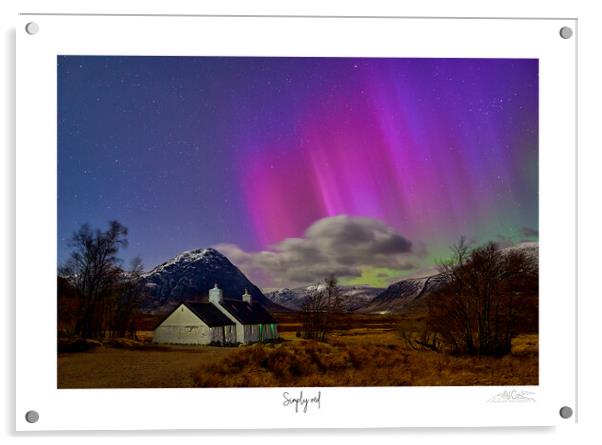 Simply red  al I ever wanted....Aurora over Glencoe Acrylic by JC studios LRPS ARPS