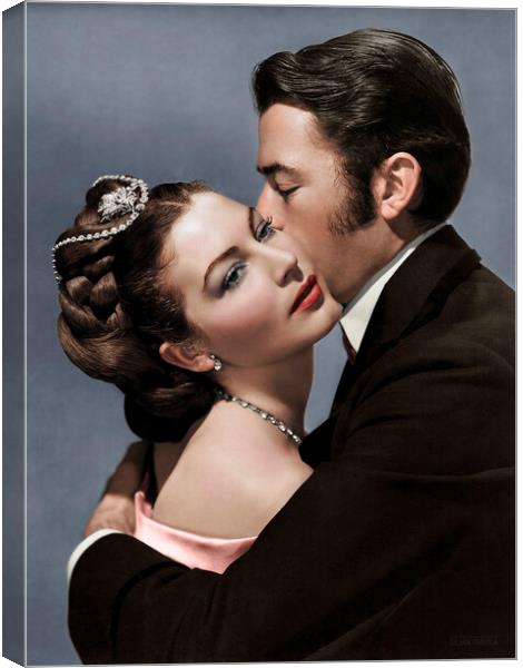 Ava Gardner as Pauline Ostrovsky and Gregory Peck as Fedja Canvas Print by Dejan Travica