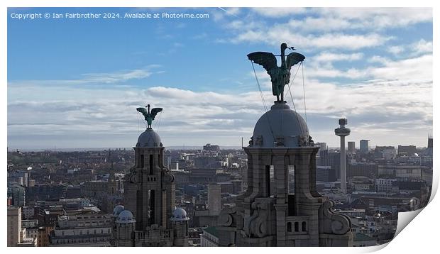 Liverbirds Print by Ian Fairbrother