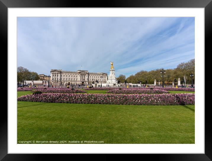 Buckingham Palace Grounds Framed Mounted Print by Benjamin Brewty
