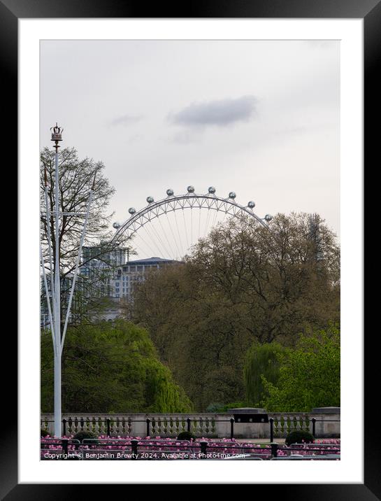 The London Eye Framed Mounted Print by Benjamin Brewty