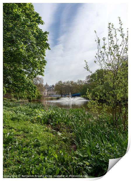 St James's Park Print by Benjamin Brewty