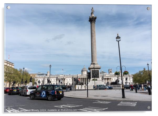 Trafalgar Square Acrylic by Benjamin Brewty