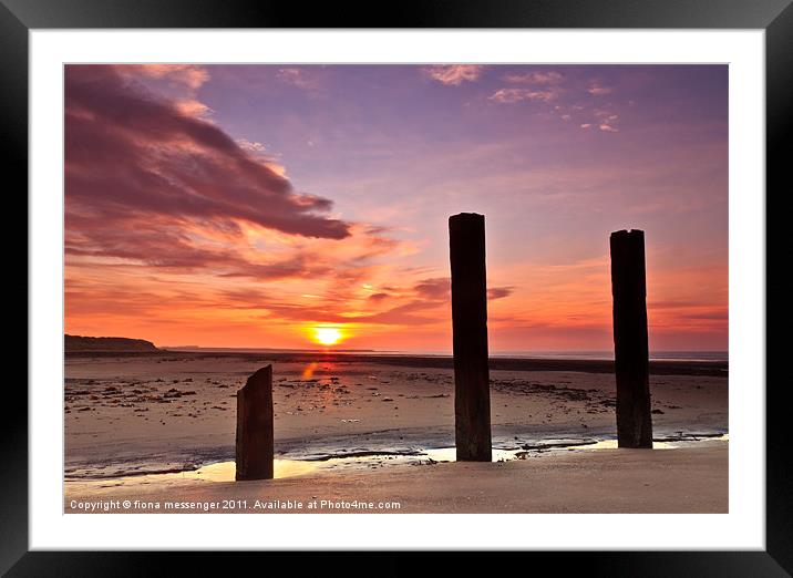 Stevenston Sunrise Framed Mounted Print by Fiona Messenger
