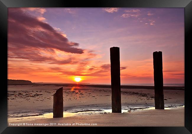 Stevenston Sunrise Framed Print by Fiona Messenger