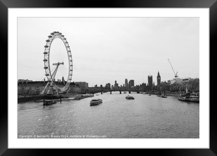 London Skyline Framed Mounted Print by Benjamin Brewty