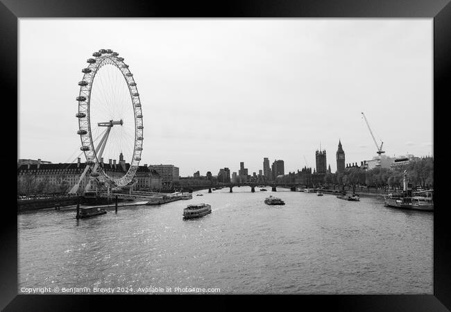 London Skyline Framed Print by Benjamin Brewty