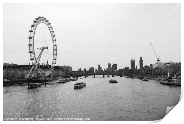London Skyline Print by Benjamin Brewty