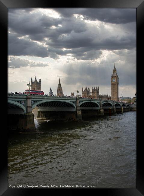 Westminster Bridge  Framed Print by Benjamin Brewty