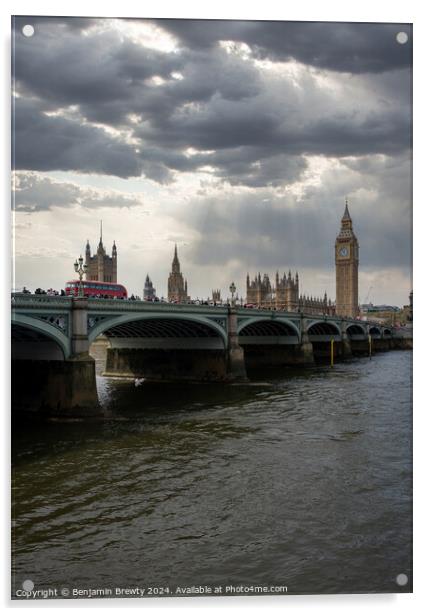Westminster Bridge  Acrylic by Benjamin Brewty