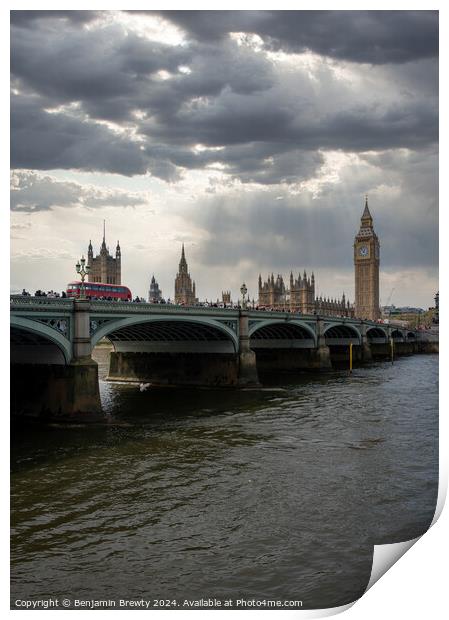 Westminster Bridge  Print by Benjamin Brewty