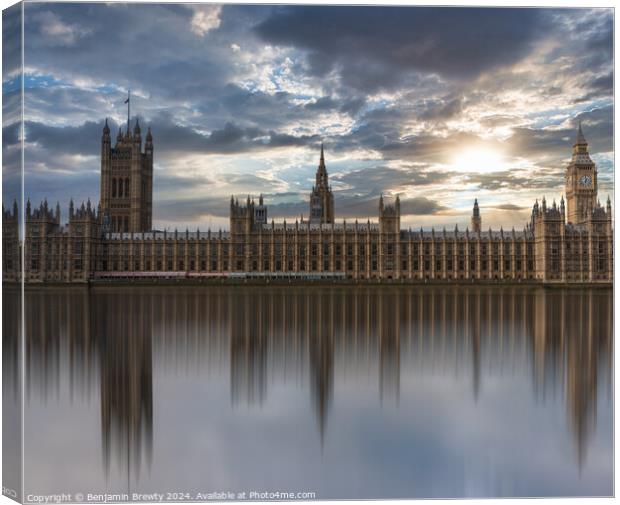 Parliament & Big Ben  Canvas Print by Benjamin Brewty