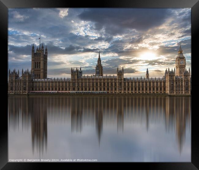 Parliament & Big Ben  Framed Print by Benjamin Brewty