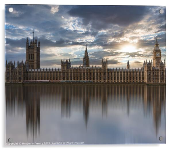 Parliament & Big Ben  Acrylic by Benjamin Brewty