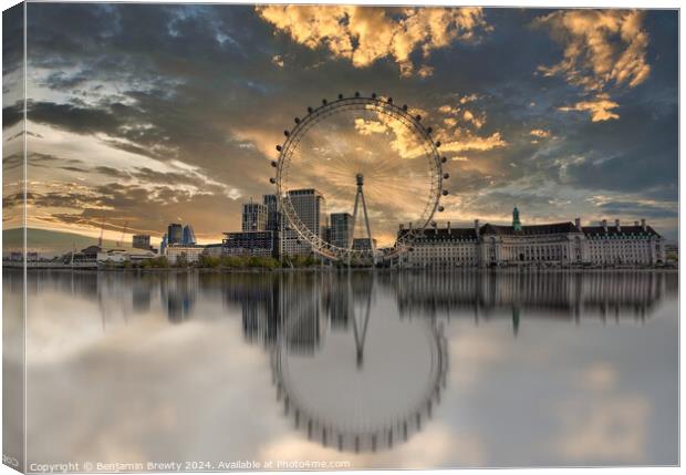 The London Eye Canvas Print by Benjamin Brewty