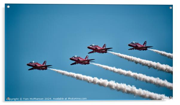 Red Arrows at Lossiemouth Acrylic by Tom McPherson