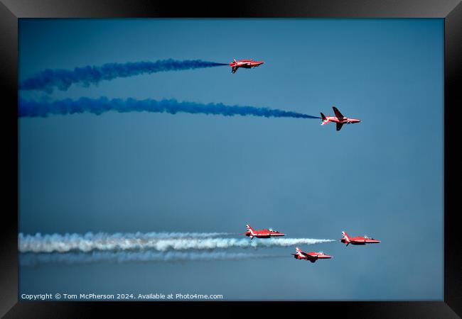 Red Arrows at Lossiemouth Framed Print by Tom McPherson